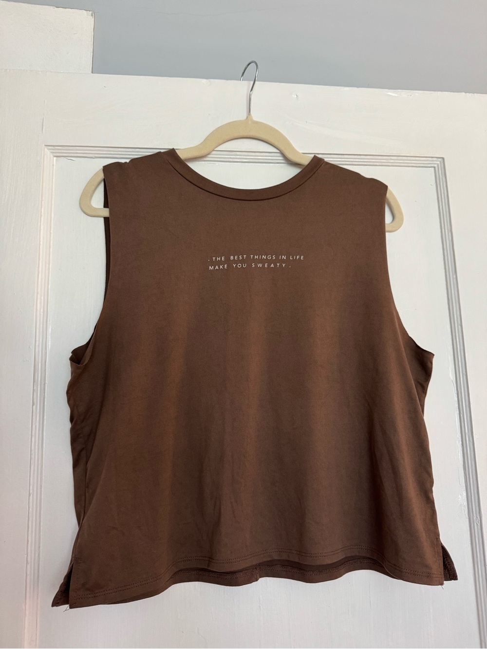 Anthropologie lovers of hYOUmanity Brown Sleeveless T-Shirt